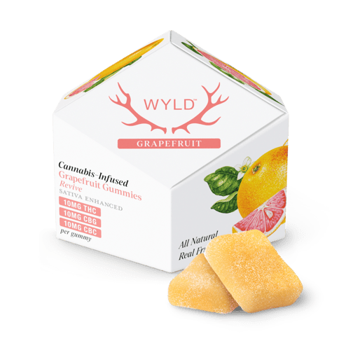 WYLD Gummies | Sativa | 10pk | THC:CBG:CBC | Grapefruit