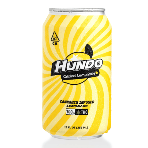 HUNDO - THC BEVERAGE - CLASSIC LEMONADE 12OZ - 100MG