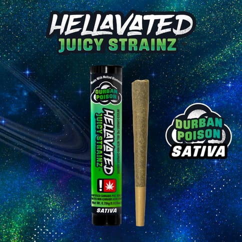 Durban Poison Infused Preroll (Hellavated)