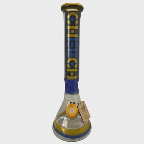 Cheech Glass - Yellow Blue Large Beaker