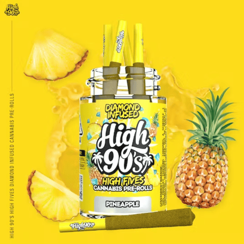 Pineapple - 2.5G - High Fives Diamond Infused Pre Roll Pack
