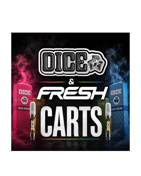 Dice: Distillate Vape Cart - 0.5g - Maui Wowie - Sativa