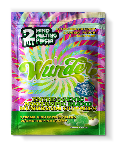 Wunder Entheogenic Mushroom Gummies + THCp Gummies - Sour Apple