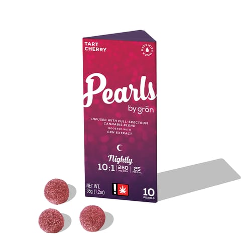 Gron Pearls - Tart Cherry 10:1 CBN:THC Gummies - 25mg - 10ct