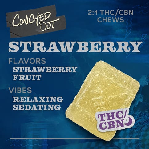 Strawberry THC:CBN 150mg 10pk - 2:1 THC:CBN Chews