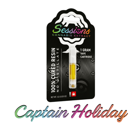 CURED RESIN CARTRIDGE | CAPTAIN HOLIDAY | INDICA | 1 GRAM | 510 THREAD