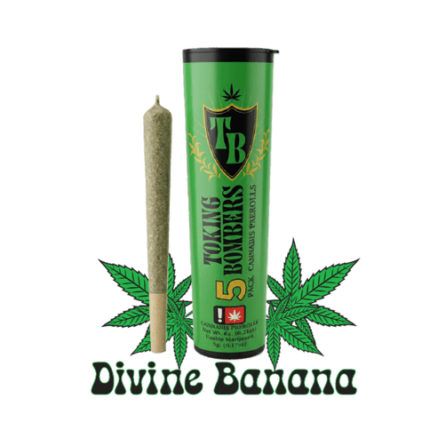 BOMBERS MULTI-PACK JOINTS | DIVINE BANANA | INDICA DOMINANT HYBRID | 1 GRAM | X5