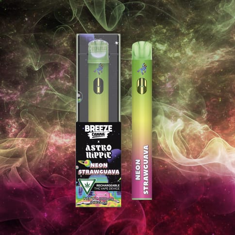 Neon Strawguava X Astro Hippie - x Collab 1g PLUS Vape Device | BREEZE Canna