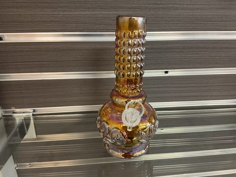 Gold 420 Knurling Bong