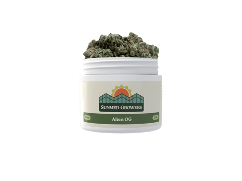 SunMed | 3.5g | - Alien OG | 3.5g Plastic Container