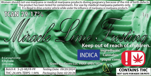 Nirvana | Pre-Roll Pack | 7G - Miracle Lime Frosting