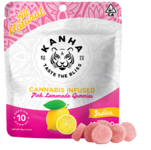 Kanha | Pink Lemonade | Gummies | Indica | 100mg | 10pk