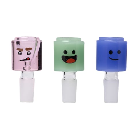 Human Grade | 14mm Block Head Bowl | Assorted Designs