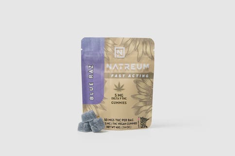 Natreum Fast Acting Blue Raz 50mg THC 10ct