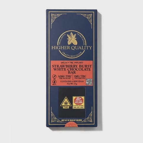Higher Quality Strawberry Burst White Chocolate Bar