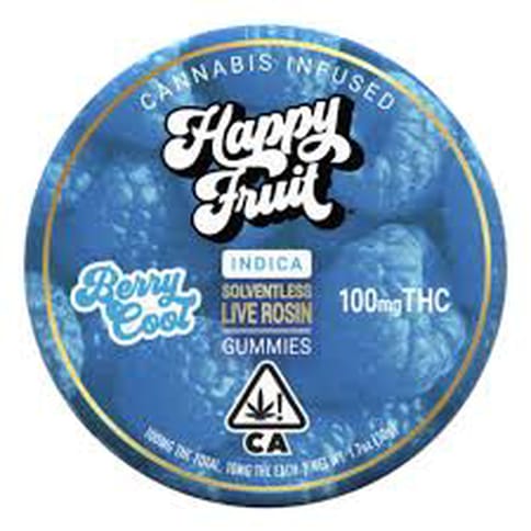 Happy Fruit - Berry Cool - 100 mg Live Rosin Gummies