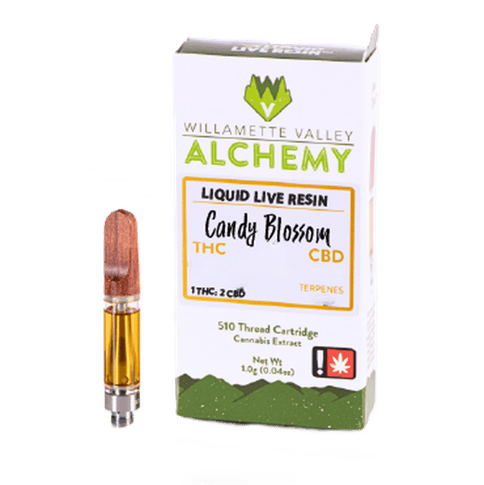 LIQUID LIVE RESIN CARTRIDGE | CANDY BLOSSOM | 2:1/CBD:THC | HYBRID | 1 GRAM | 510 THREAD