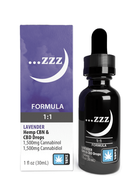 HEMP DROPS | 1:1 CBD:CBN | LAVENDER | 1500MG TOTAL | 1 FL/OZ