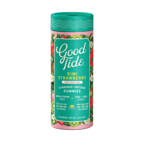 Good Tide | 100mg Rosin Gummies | Kiwi Strawberry | THC:CBD:CBG