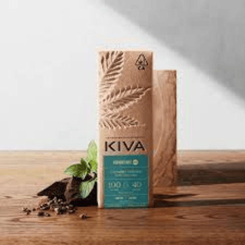 Kiva | Midnight Mint Dark Chocolate Bar (5:2) | 5mg THC / 2mg CBN x 20 Piece Chocolate Bar
