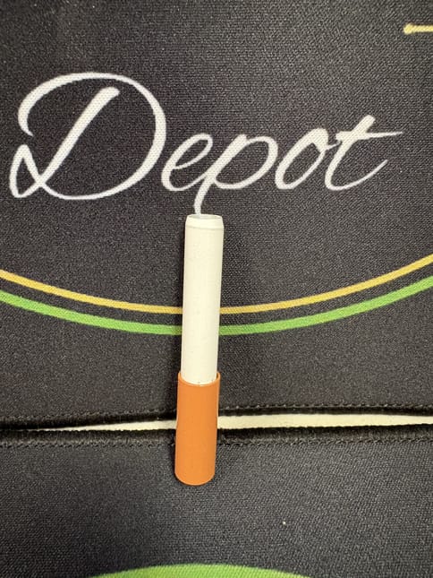 2.5in White Push One Hitter