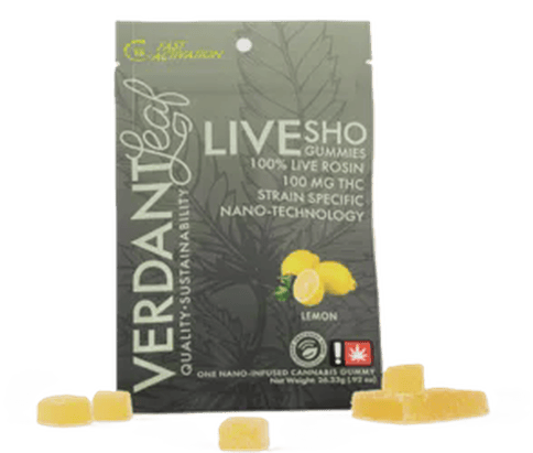 ROSIN NANO GUMMY | LEMON | GOVERMENT OASIS | HYBRID | 100MG TOTAL | 1 SCORED GUMMY