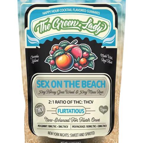 The Green Lady - 2:1 Gummies 10pk - Sex On The Beach