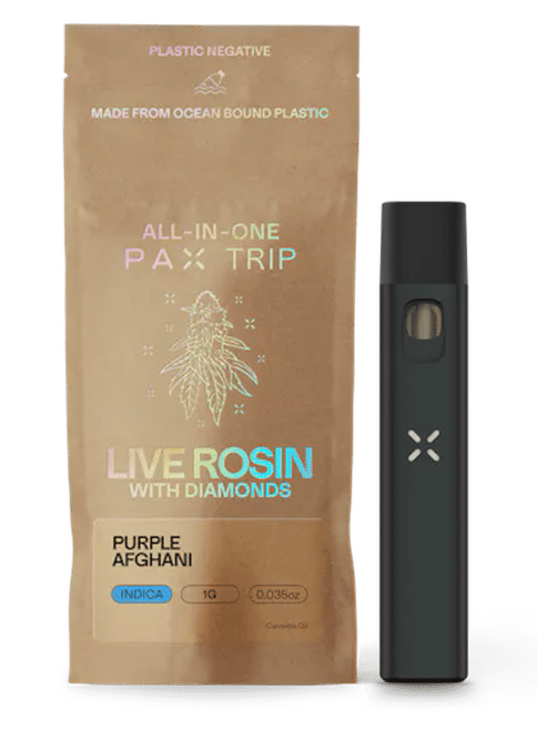 Purple Afghani 1g TRIP Live Rosin + Diamonds All-in-One Vape by PAX | Golden Rookie