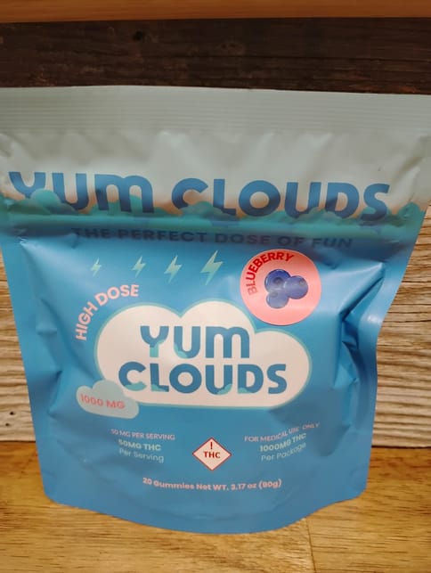 Yum Clouds Blueberry High Dose 1000mg