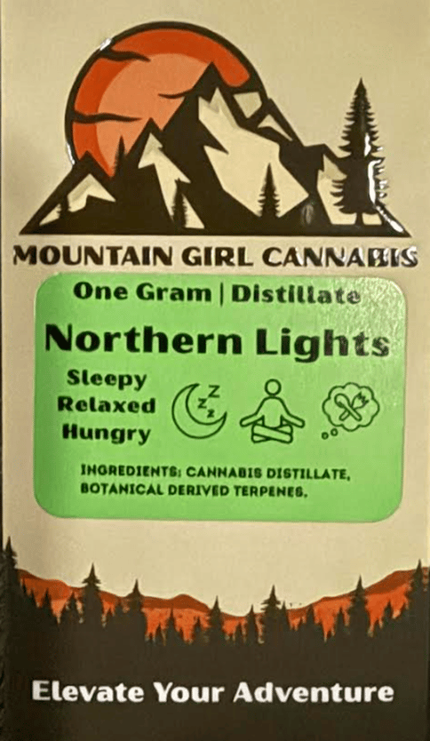Northern Lights 1g THC/CBG Cart Mountain Girl