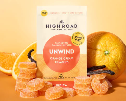 High Road - Unwind Macro Gummies - Orange Cream