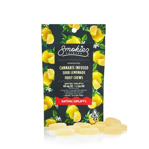 Smokiez Fruit Chews | Sour Lemonade Sativa 100mg Rec