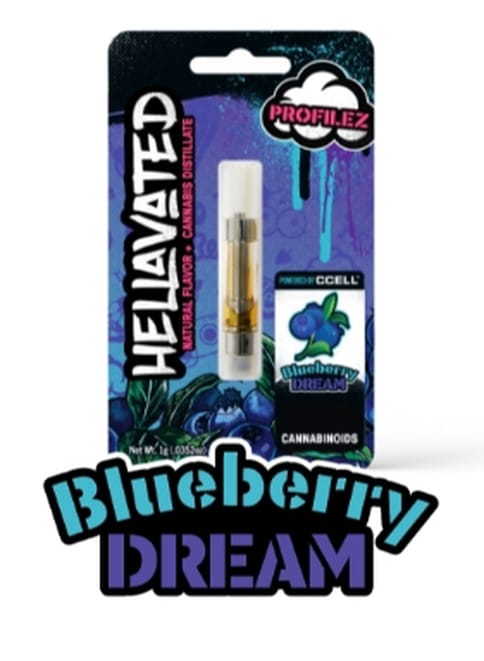 Hellavated | Vape Cart. | - Blueberry Dream | 1g 510