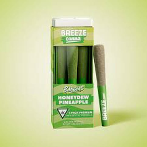 Honeydew Pineapple - Breeze - Bangers - Pre-Roll - .7g x 5pk**