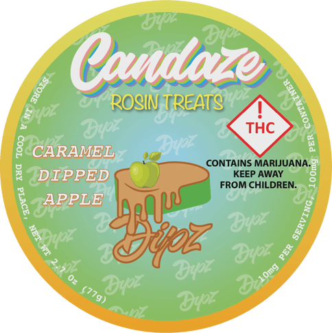 Candaze | Carmel Dipped Apple | Hybrid | Rosin Dipz | 100MG