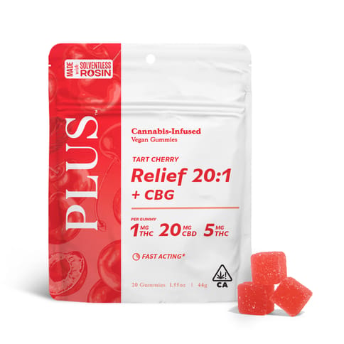 PLUS - SOLVENTLESS GUMMY - TART CHERRY - 100MG