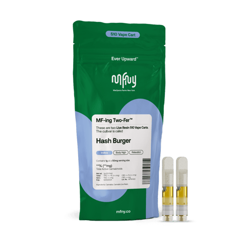 MFNY | Hash Burger | Live Resin 510 Cart Vape | 2pk | 0.5g