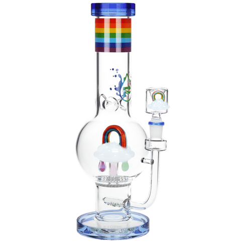 Raffle  --  Pulsar Acid Rainbows Bubble Base Glass Water Pipe | 12.75" | 14mm F