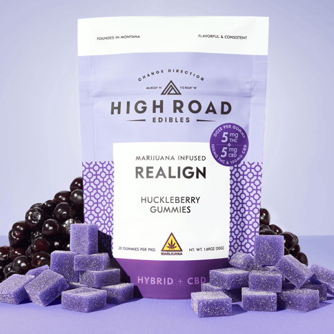 High Road - Realign Gummies - Huckleberry 1:1 CBD