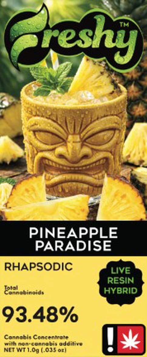 Freshy | Pineapple Paradise | 1g | Flavored Live Resin | Cartridge