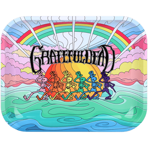 Metal Rolling Tray -Grateful Dead Under the Rainbow - 13" x 11" (no lid)