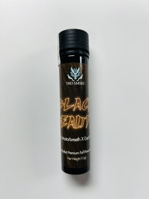 Black Beauty [ GMO x Motorbreath x East Side OG] 1.5g Hand-Rolled Full Flower Pre-Roll | Tru Smoke