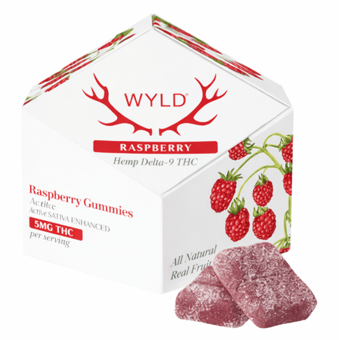 Raspberry- Sativa THC Gummies - 10mg THC - 5ct - Regular