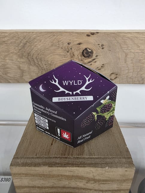 WYLD | 100MG | Boysenberry 1:1:1 (Indica) CBN:CBD:THC Gummies 10pk