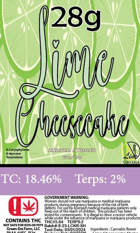 Nirvana | Shake | 28G - Lime Cheesecake
