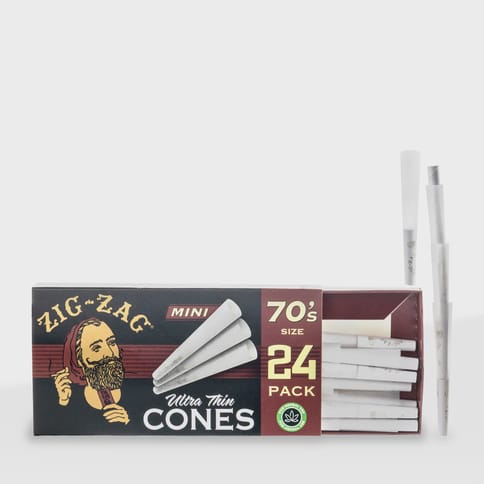 Zig Zag Unbleached Cones 70mm minis