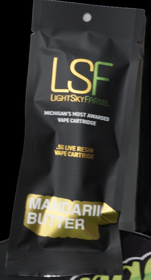 LSF Mandarin Butter Live Resin Ceramic Vape Cart 0.5g