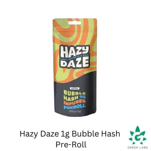 (REC) Hazy Daze 1g Bubble Hash Preroll - Titty Sprinkles (SATIVA)
