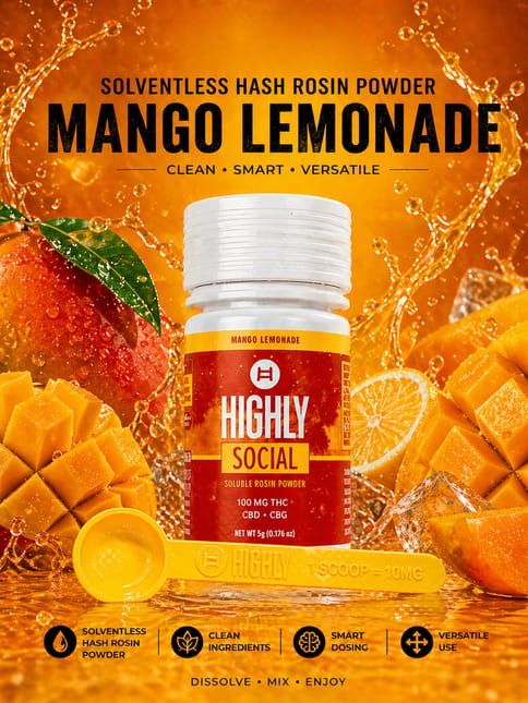 Highly Social - Mango Lemonade (1:1:1 - THC/CBD/CBG)