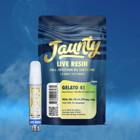 Jaunty - Live Resin Cart 1g - Gelato 41